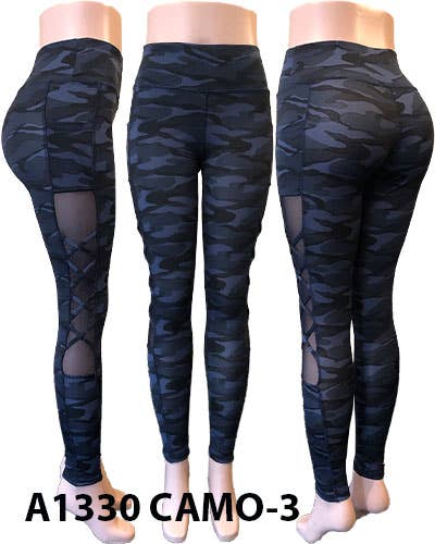 SSImport - Wholesale Athletic/Lounge Leggings - Women's - A1330 SPORTS YOGA POCKET LEGGINGS MIXED SIZES 12PCS/PACK6