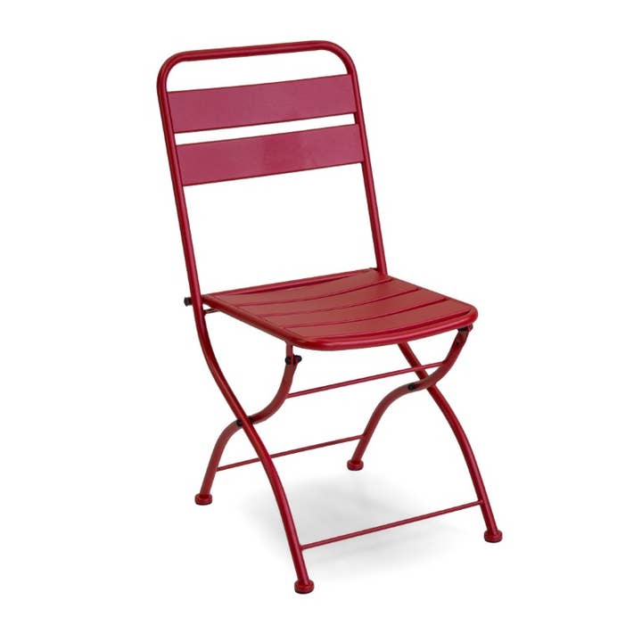 Cadeira dobrável de metal vermelha Rovigo CM44x53h45/86 por atacado de Vacchetti
