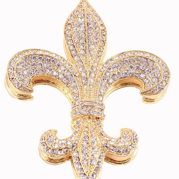 Bejeweled Fleur Die Lies Trinket Box. Hand Set Swarovski for wholesale by Ciel Collectables