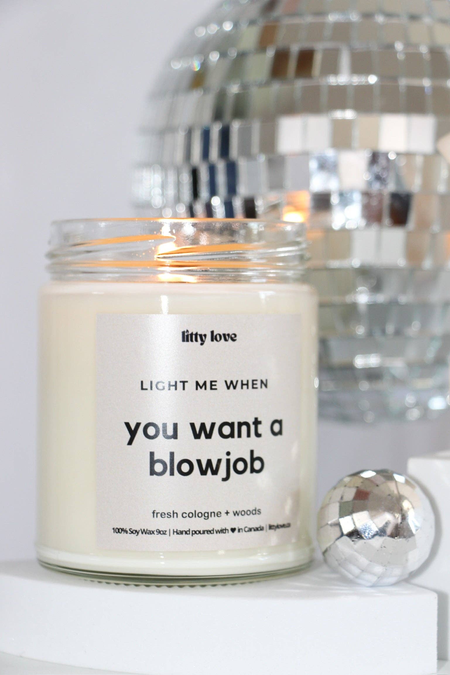 litty love - Wholesale Jar/Filled Candle - Light me when you want A BJ - 9oz candle2