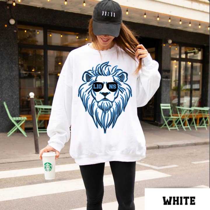 TheKingShirt - Wholesale Graphic Sweatshirt - Women's - Retro Detroit Football Sweatshirt Jared Goff Lions Gift