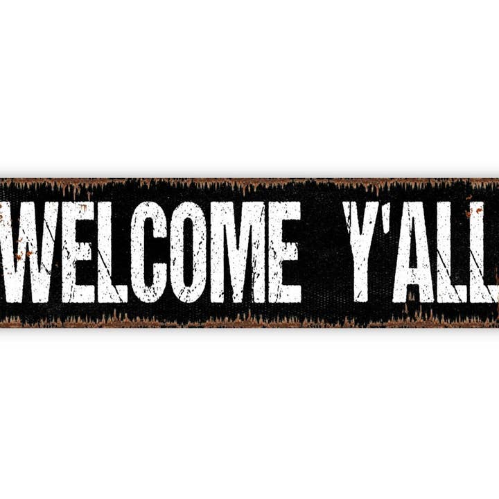 Black Hills Wildwoods - Wholesale Sign - Welcome Y'all Sign - Rustic Metal Street Sign or Door Name Plate Plaque