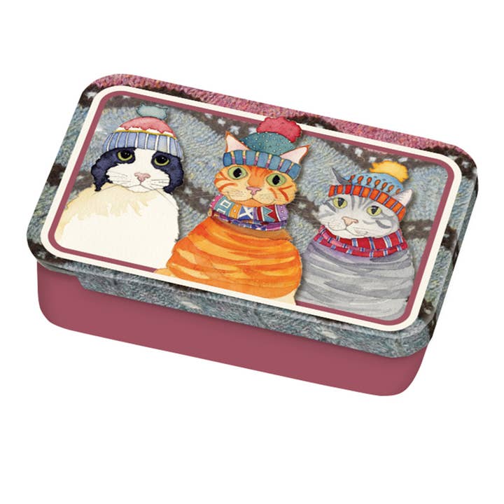 Emma Ball Ltd - Wholesale Decorative Box - Cats in Hats, Pocket Tin
