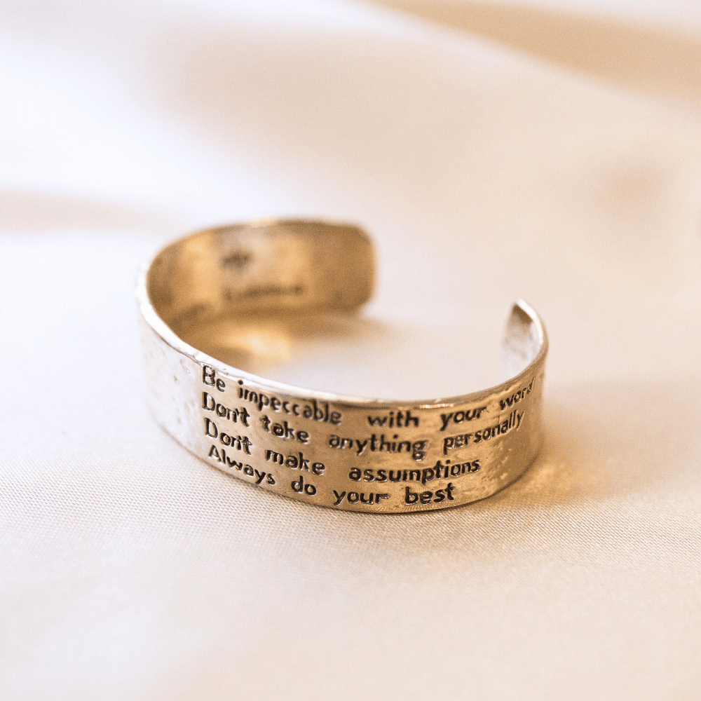 Jewelry Evolution - Wholesale Cuff Bracelet - The Four Agreements Textured Cuff18