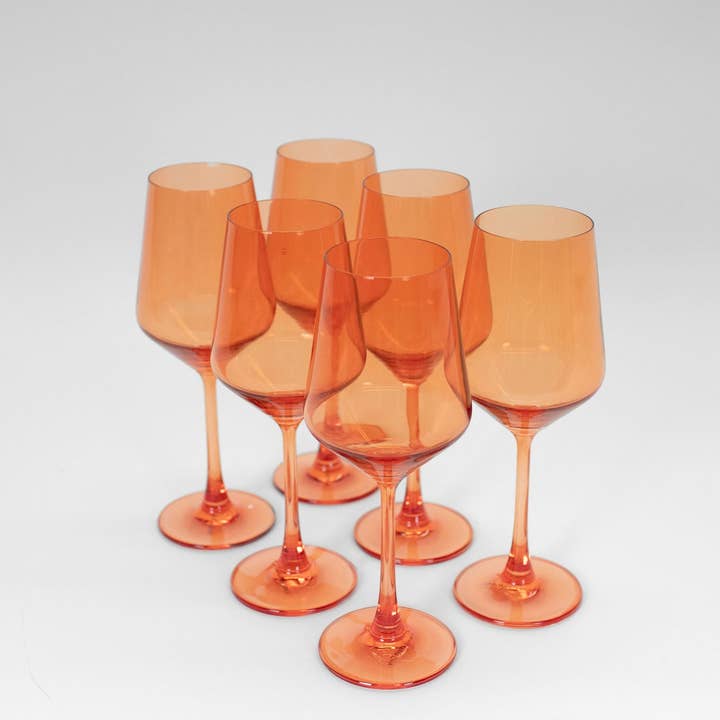 GlassHauseCo - Wholesale Wine Glass - Aperol Orange - Colored Wine Glass4