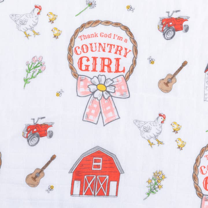 Little Hometown - Wholesale Burp Cloth Set - Baby - Country Girl 2 in 1 Burp Cloth and Bib Combo2