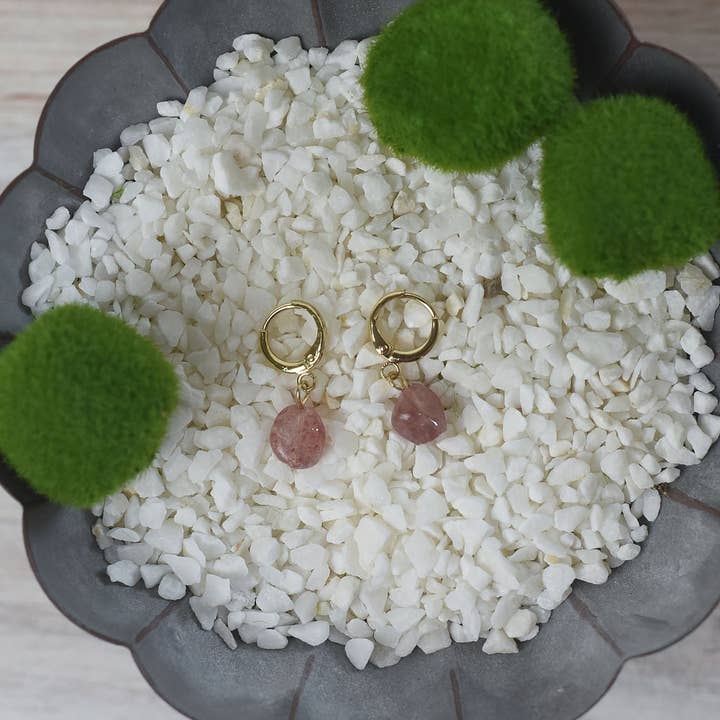 Lauren Lane - Wholesale Dangle Earrings - Bianca Natural Stone Drop Dangle Earrings6