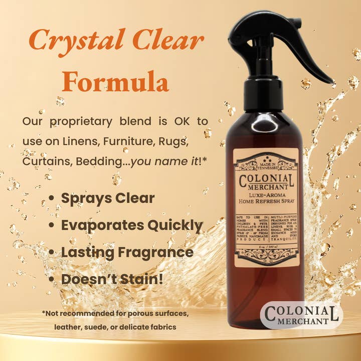 Colonial Merchant - Wholesale Room & Linen Spray - 8 oz. Pure Cascade Home Refresh Room Spray - Floral & Fresh2