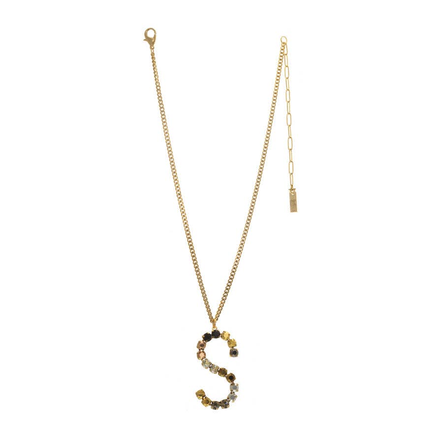 TOVA – wholesale Pendant/charm necklace – Monograms in Colors in Metallics4