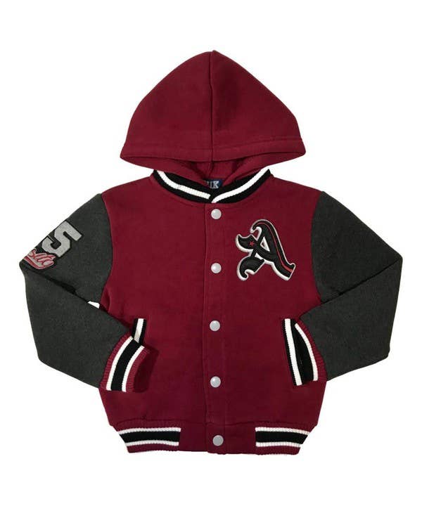 Unik - Wholesale Varsity/Baseball Jacket - Kids - Boys Varsity Jacket Casual Outerwear With Hoodie 2-42