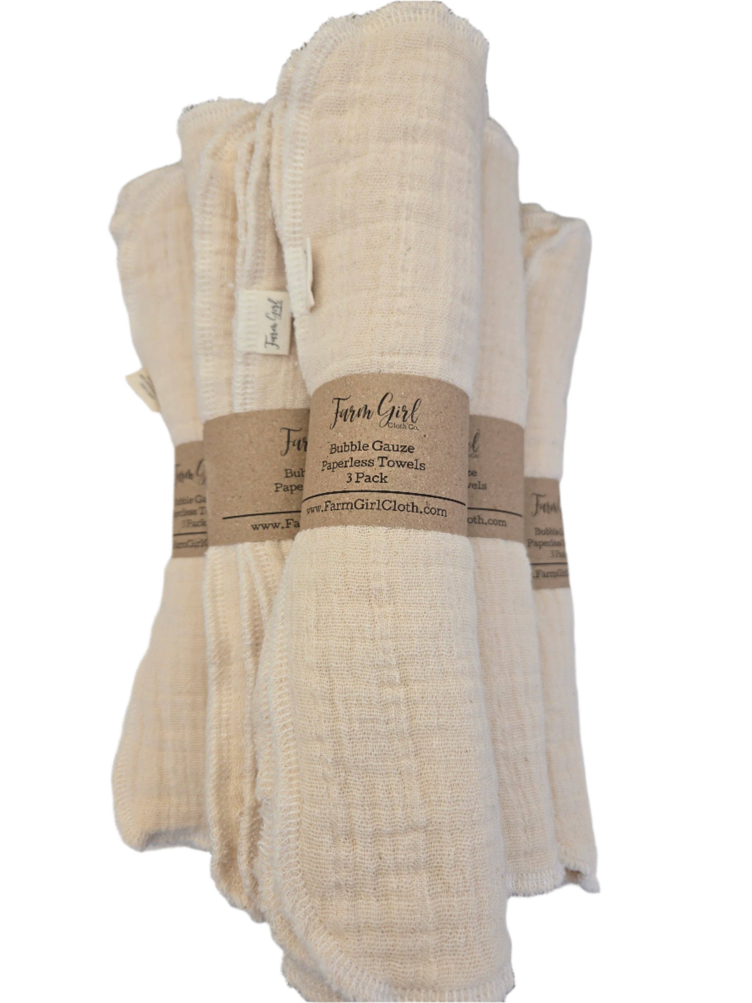 Farm Girl Cloth Co. - Venta al por mayor Paño de cocina - Paño de Limpieza de Cristales - Gasa de Burbujas0