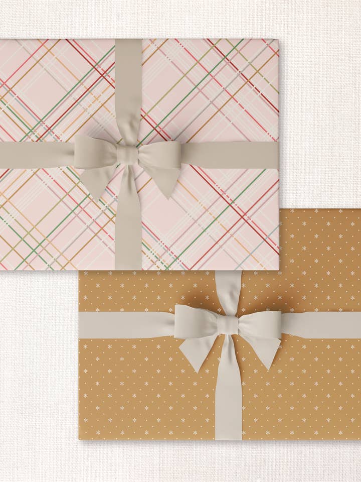 partyline plaid + gold sparkle double-sided wrap for wholesale by Urbanic Goods