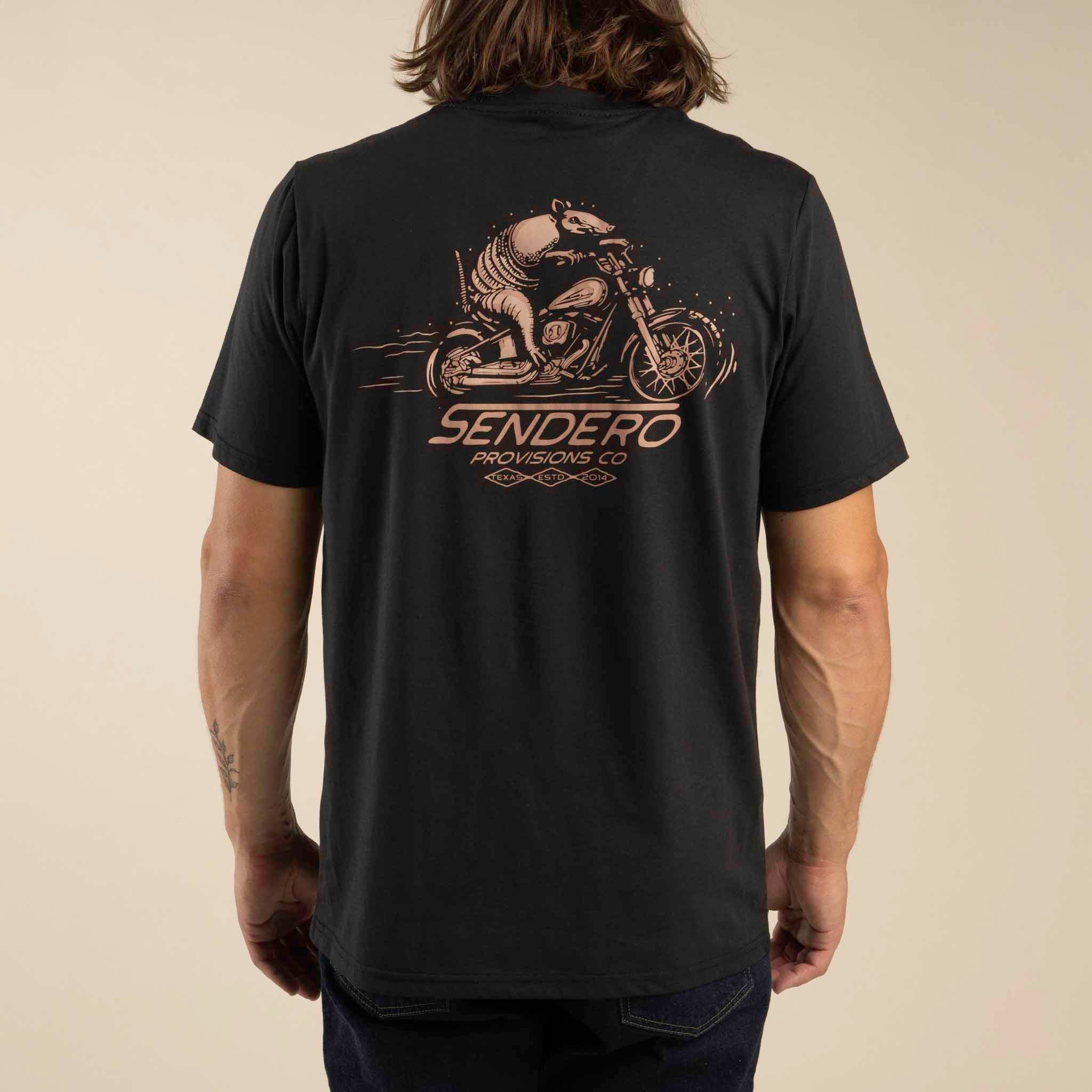 Black Dillo Rider T-Shirt for wholesale on Faire6