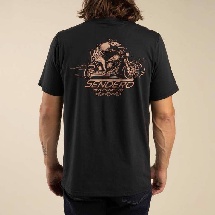 Black Dillo Rider T-Shirt for wholesale on Faire6