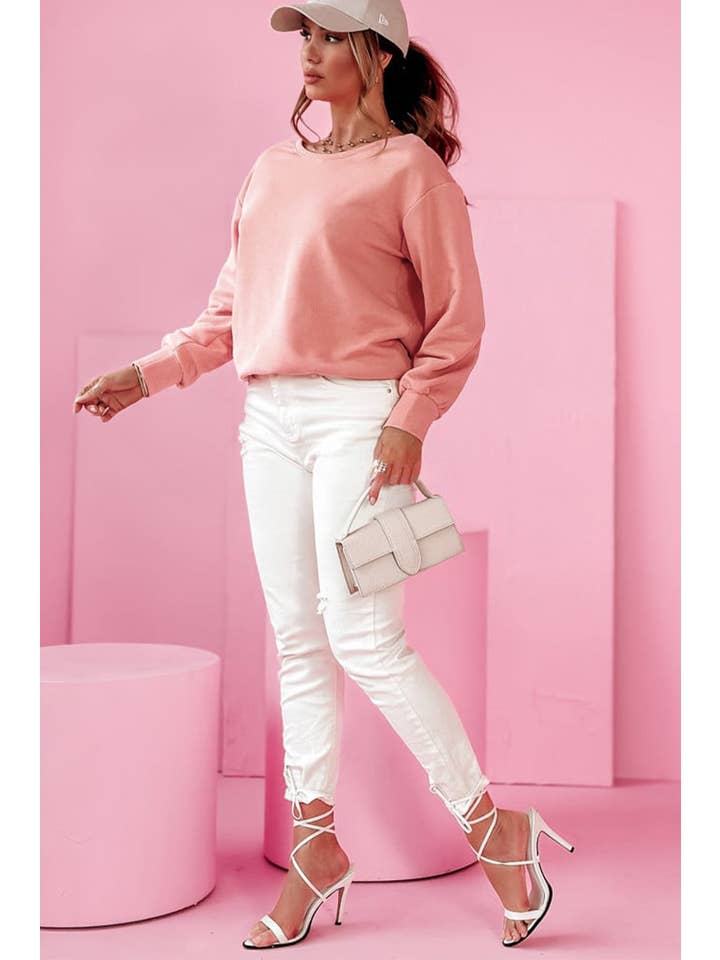 Amaryllis Apparel - Wholesale Sweatshirt - Women's - Back Bowknot Sweatshirt11