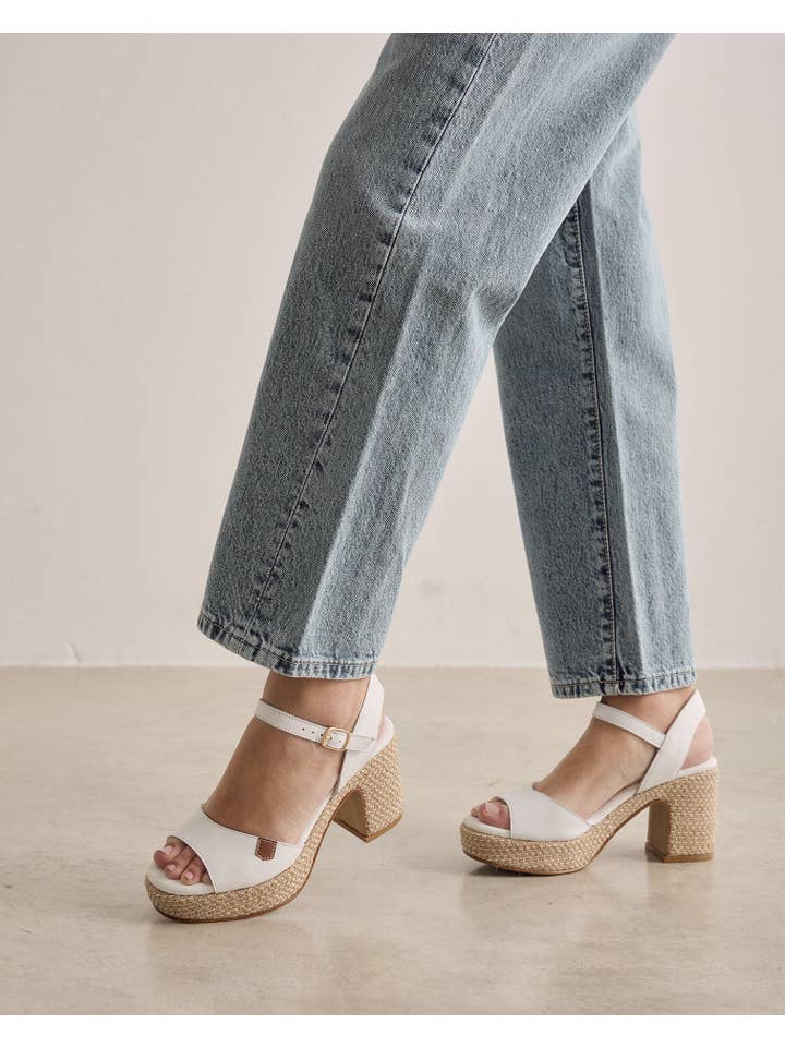 POPA - Wholesale Sandals - Women's - Daira White Leather Sandal1