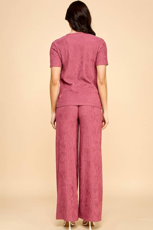 MIO WHOLESALE - Wholesale Lounge Set - Women's - HK705 CRINKLE 2-PIECE SET3