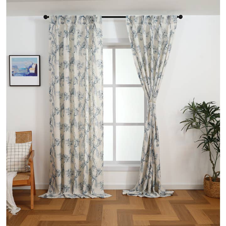 Shadisfy - Wholesale Drape - Peacock Pinch Pleated with Back Tabs Curtain Pair18