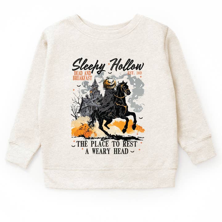 Sudadera gráfica para niños pequeños y sudadera gráfica para jóvenes de Sleepy Hollow Dead and Breakfast para venta al por mayor de The Juniper Shop Wholesale