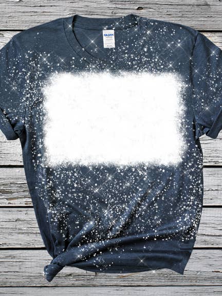 Heather Navy Blank Bleached T-Shirts für den Großhandel von Southern Charm Boutique