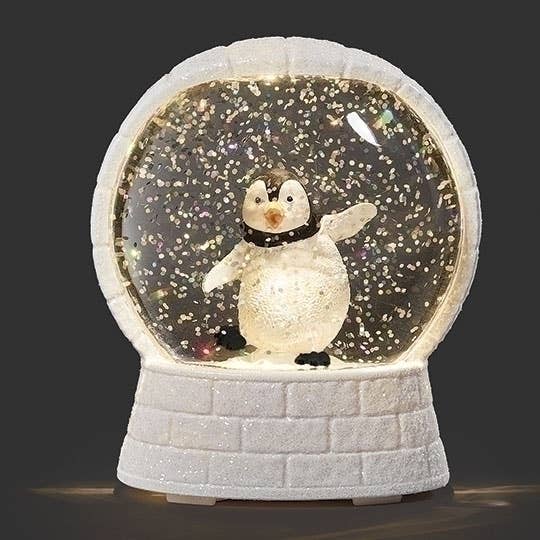 Lighted Penguin In Igloo, Shimmering Merry Lites for wholesale by Roman