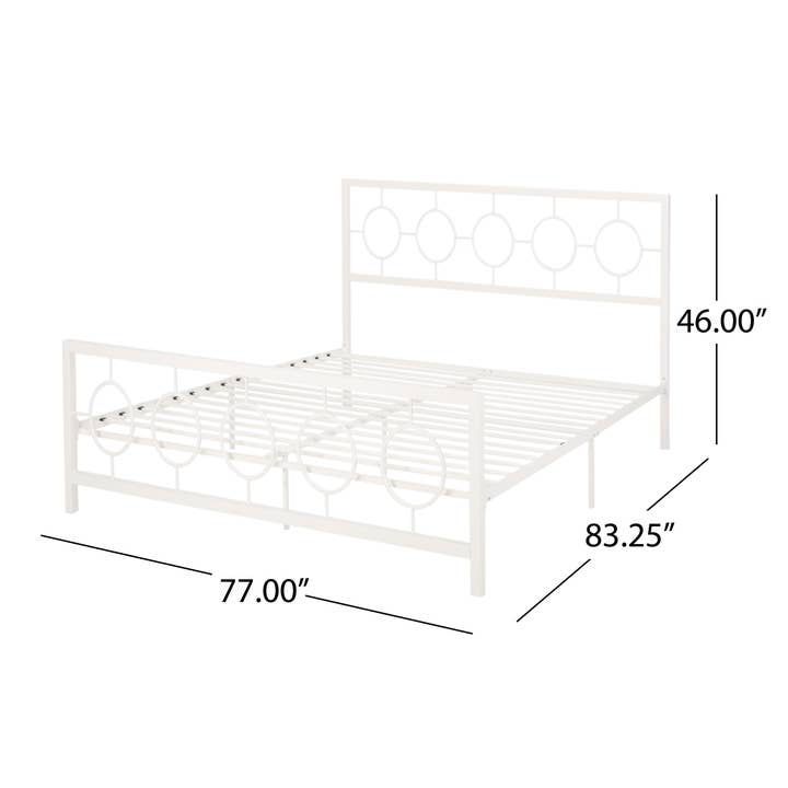 39F Inc. - Wholesale Bedroom Furniture - King size Classical Metal Bed Frame with Circular -Canada10