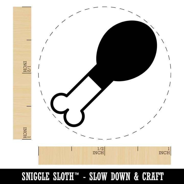Sniggle Sloth - Wholesale Rubber/Decorative Stamp - Chicken Leg Self-Inking Rubber Stamp for Stamping Crafting Planners2
