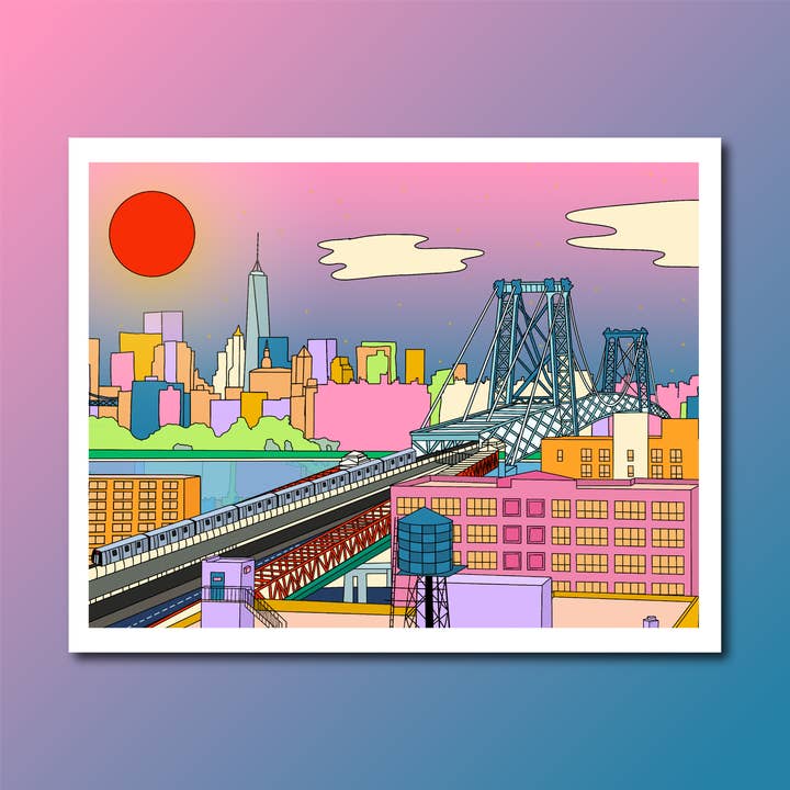 Katie Scarlett - Wholesale Art Print - Williamsburg Bridge NYC Art Print