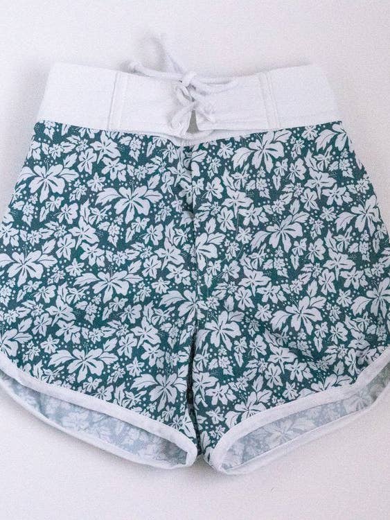 Blå Hibiscus Surfshorts för barn för wholesale av Malo Kai