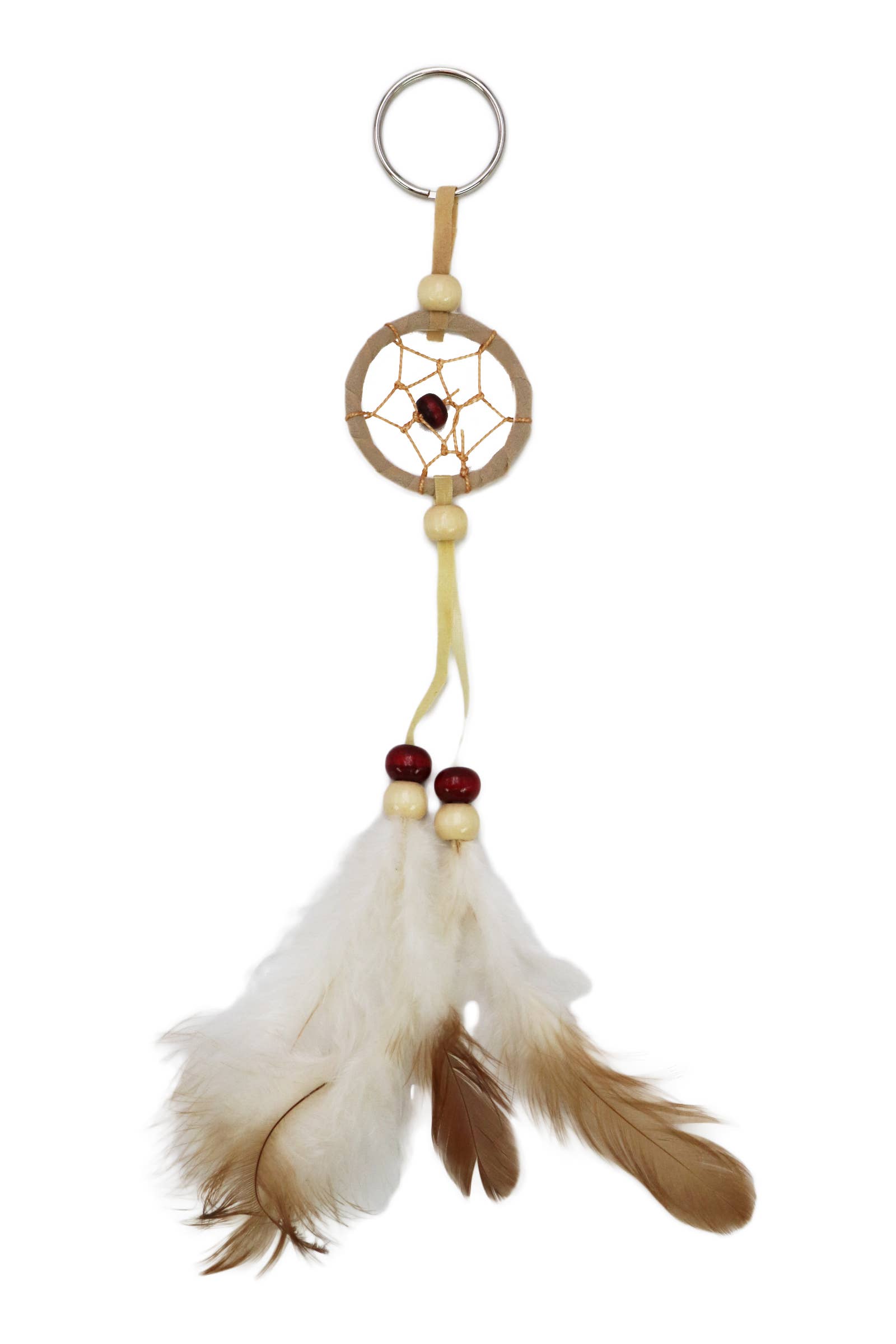Cap Zone - Wholesale Keychain - Women's - Dream Catcher Feathered Faux Suede Key Chain - 12 pcs2