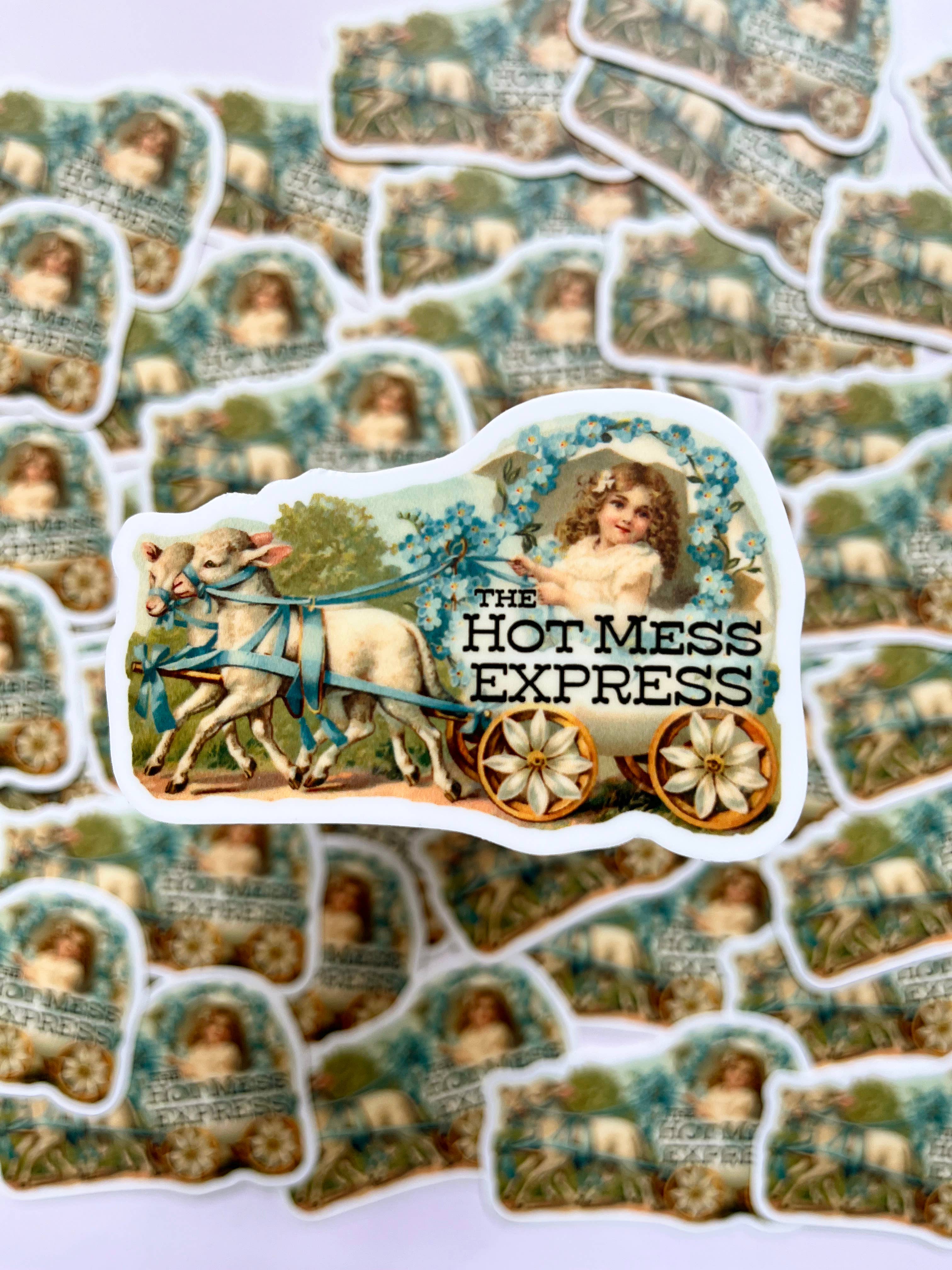 The Coin Laundry - Wholesale Sticker - Hot Mess Express Funny Sticker - Vintage Style Girl