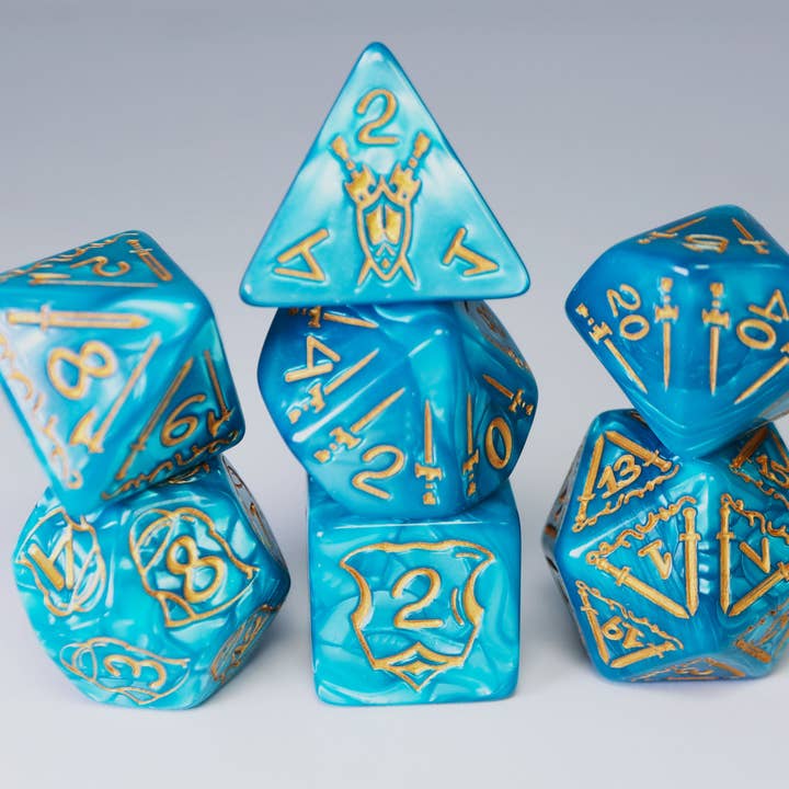 Queen's Armory: Aquatic - 25mm RPG Dice Set for wholesale by Foam Brain Games