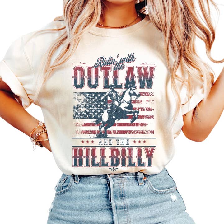 Eleven Fashion - Venta al por mayor Camiseta estampada - Unisex - Montando con la camisa de Trump con el bandido y el campesino