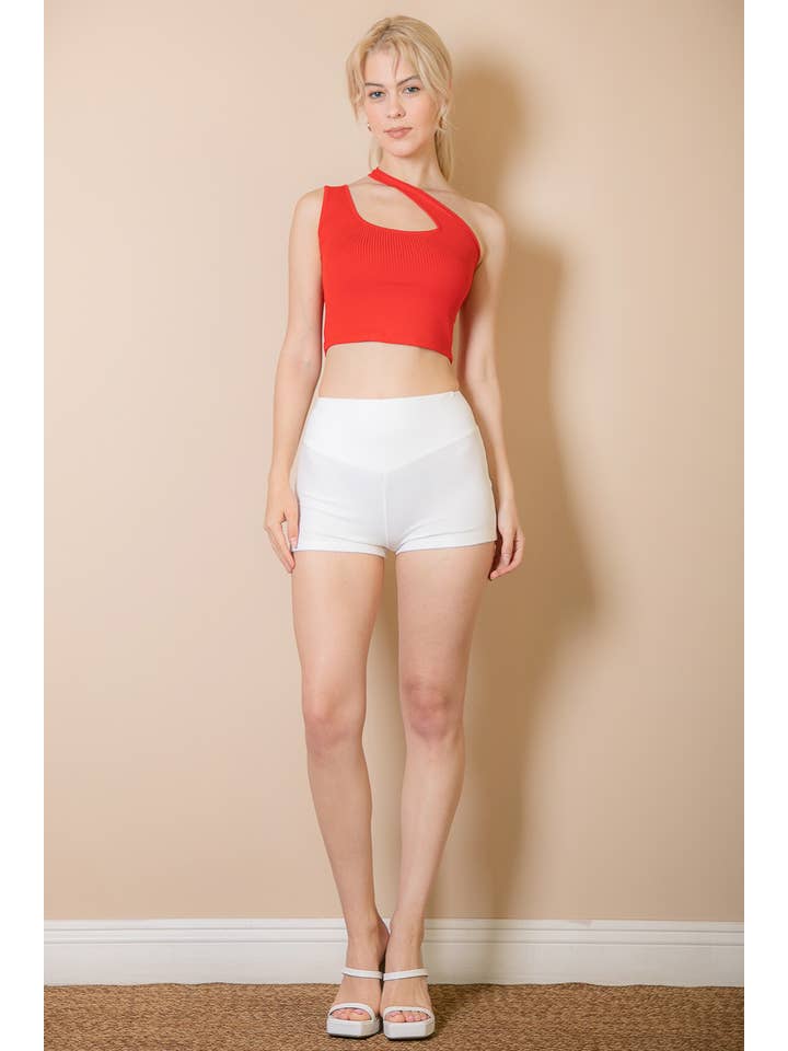 CAPELLA APPAREL - Wholesale Knit Top - Women's - Ribbed One Shoulder Cross Strap Crop Top12