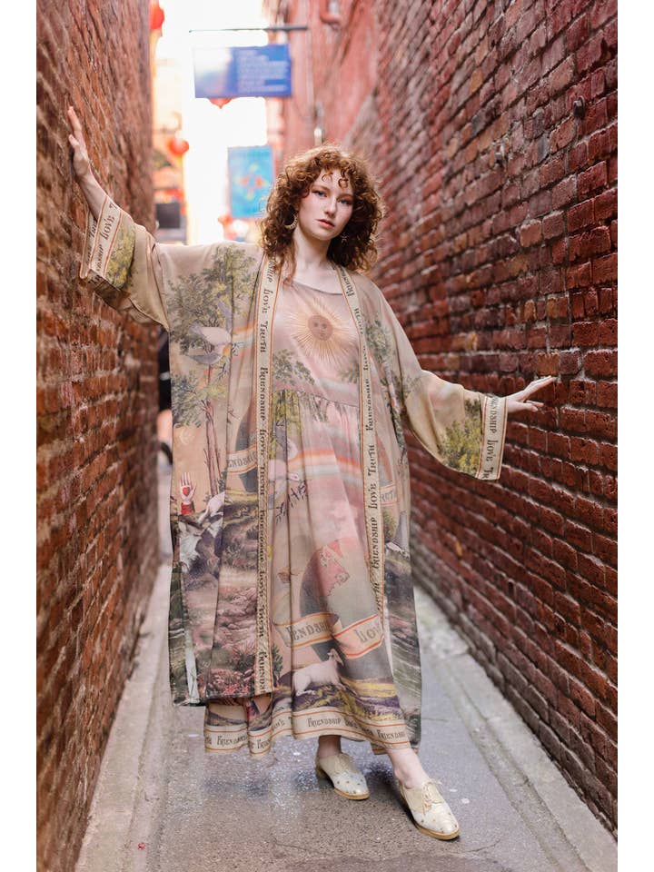 Market of Stars (Worldwide) - Wholesale Dress – Women's - Friendship Love & Truth Vintage Wash Bohéme Long Slip Dress5