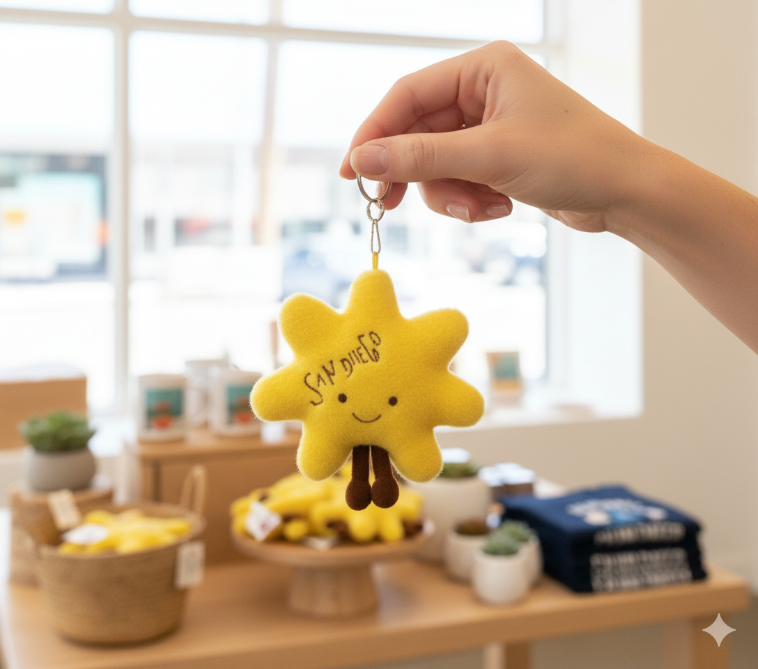 La Ranchita's - Wholesale Keychain - Unisex - San Diego Sun Plush + Bag Charm + San Diego Hat 4
