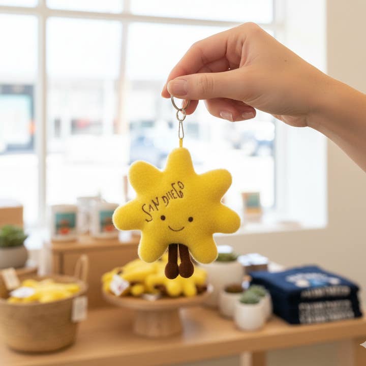 La Ranchita's - Wholesale Keychain - Unisex - San Diego Sun Plush + Bag Charm + San Diego Hat 4