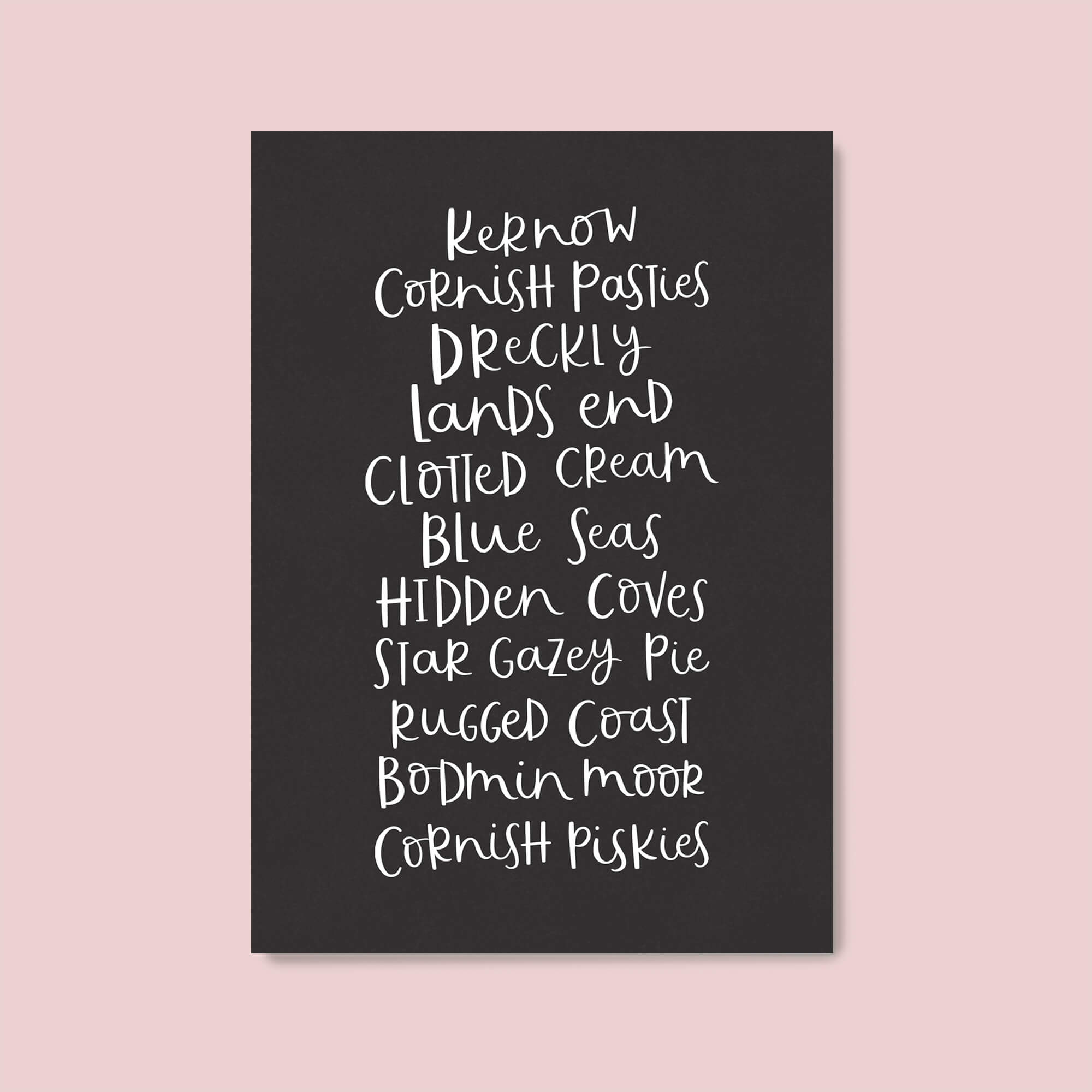 Abbie Imagine - Wholesale Art Print - Cornish Words Print0