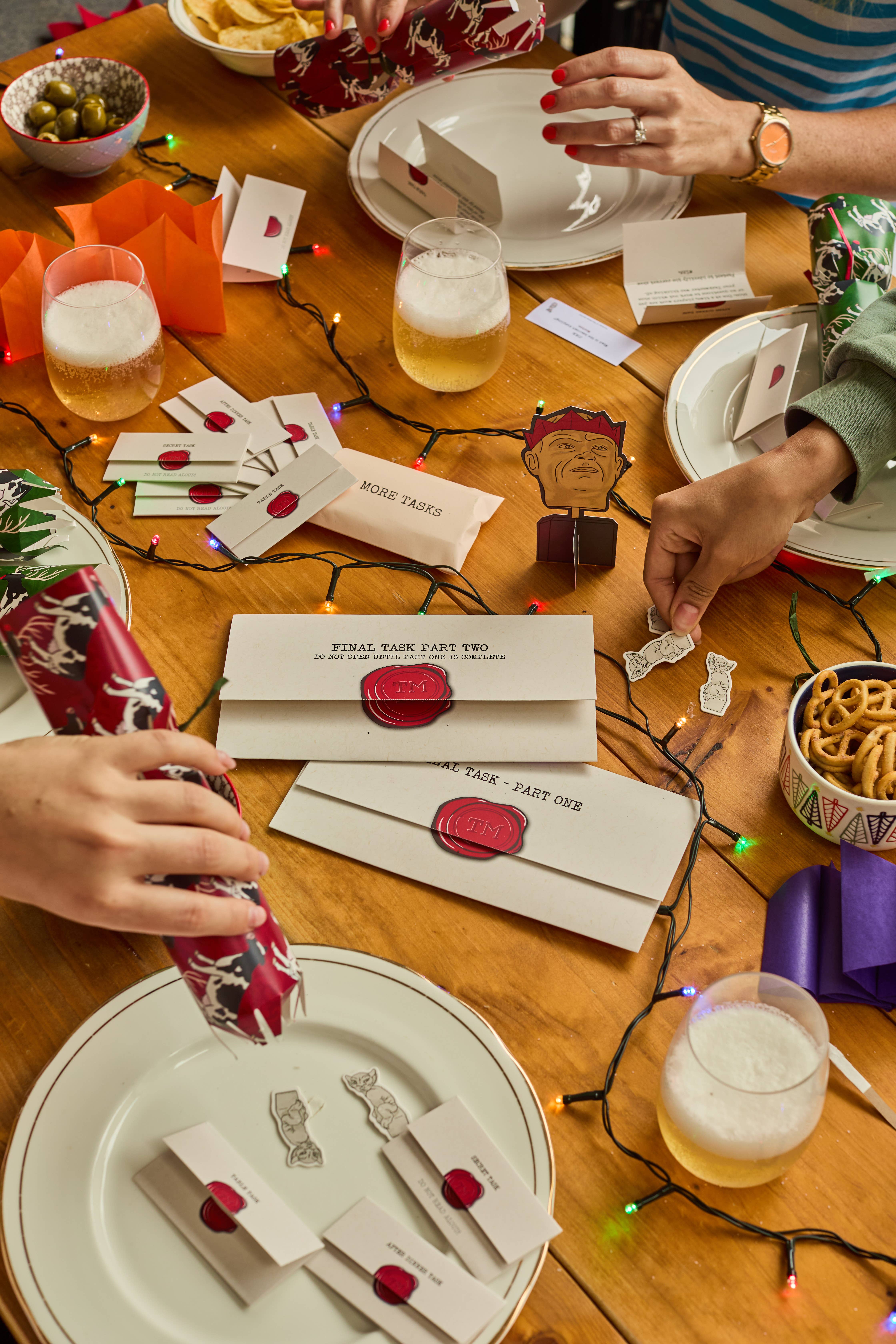 Puzzle Post Games - Wholesale Card Game - Official Taskmaster 2025 Christmas Crackers - Set of 64