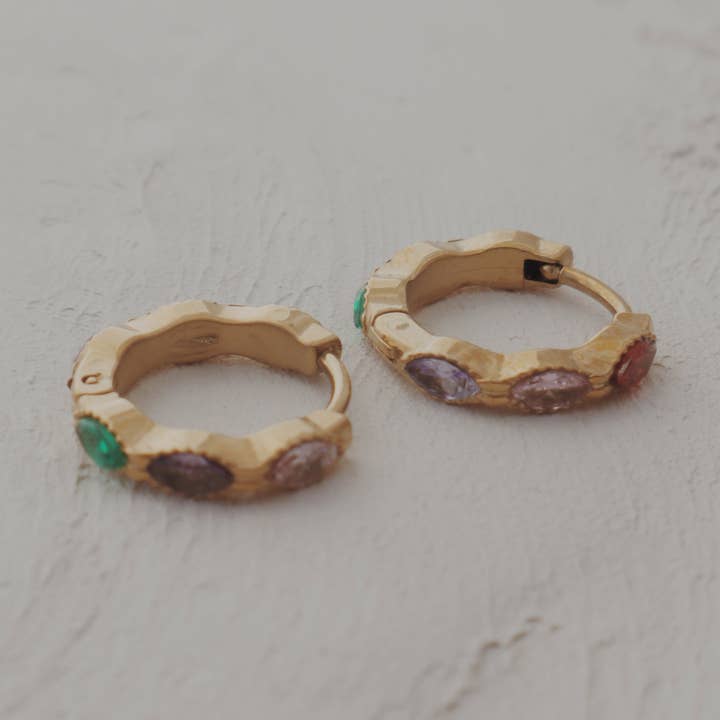 Olive Branch Jewelry & Co. - Wholesale Huggie Earrings - Twinkling Lights Huggie Hoop Earrings0