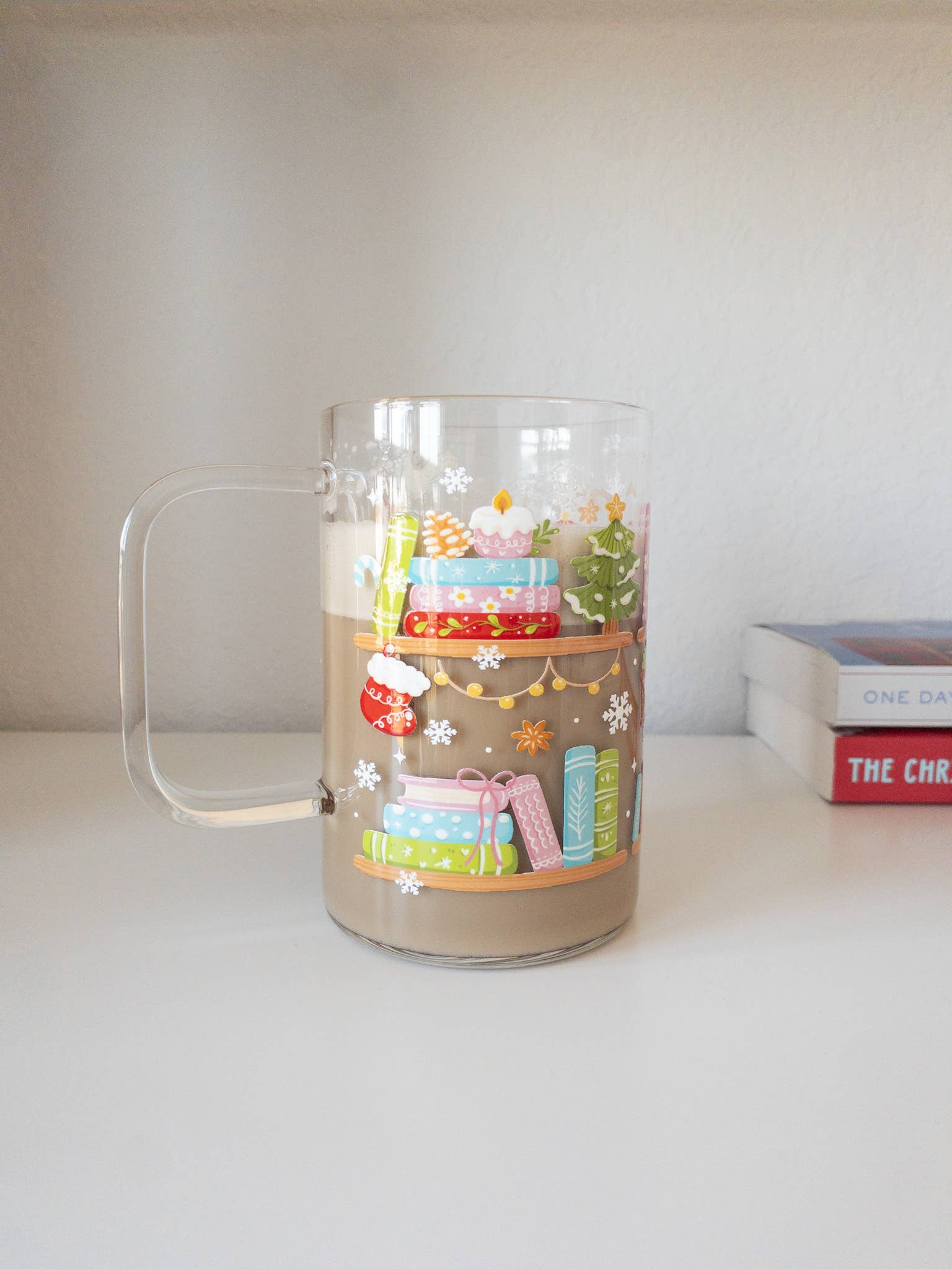 Be Bold Stay Bold – wholesale Coffee mug – Holiday Book Lover Glass Mug — 18 oz
2