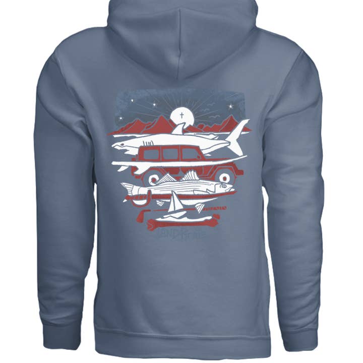 the Striper hoodie for wholesale by Land Pirate