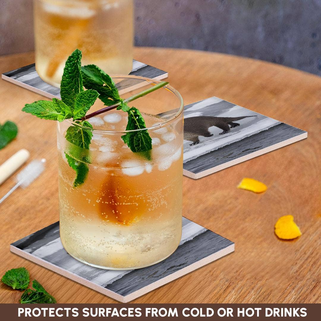 3dRose - Wholesale Coasters - 3dRose, River otter on ice, Coaster2