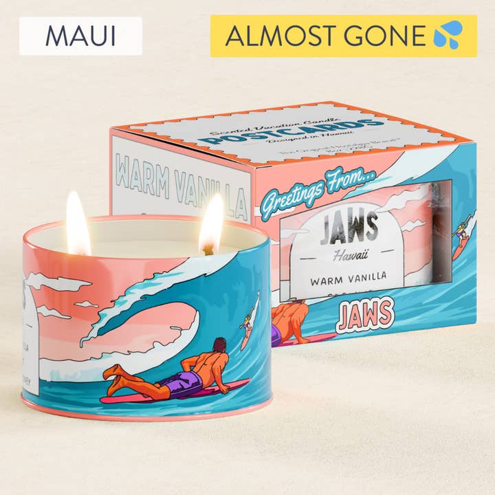 Jaws, Hawaii | Scented Destination Candle for wholesale by Postcards