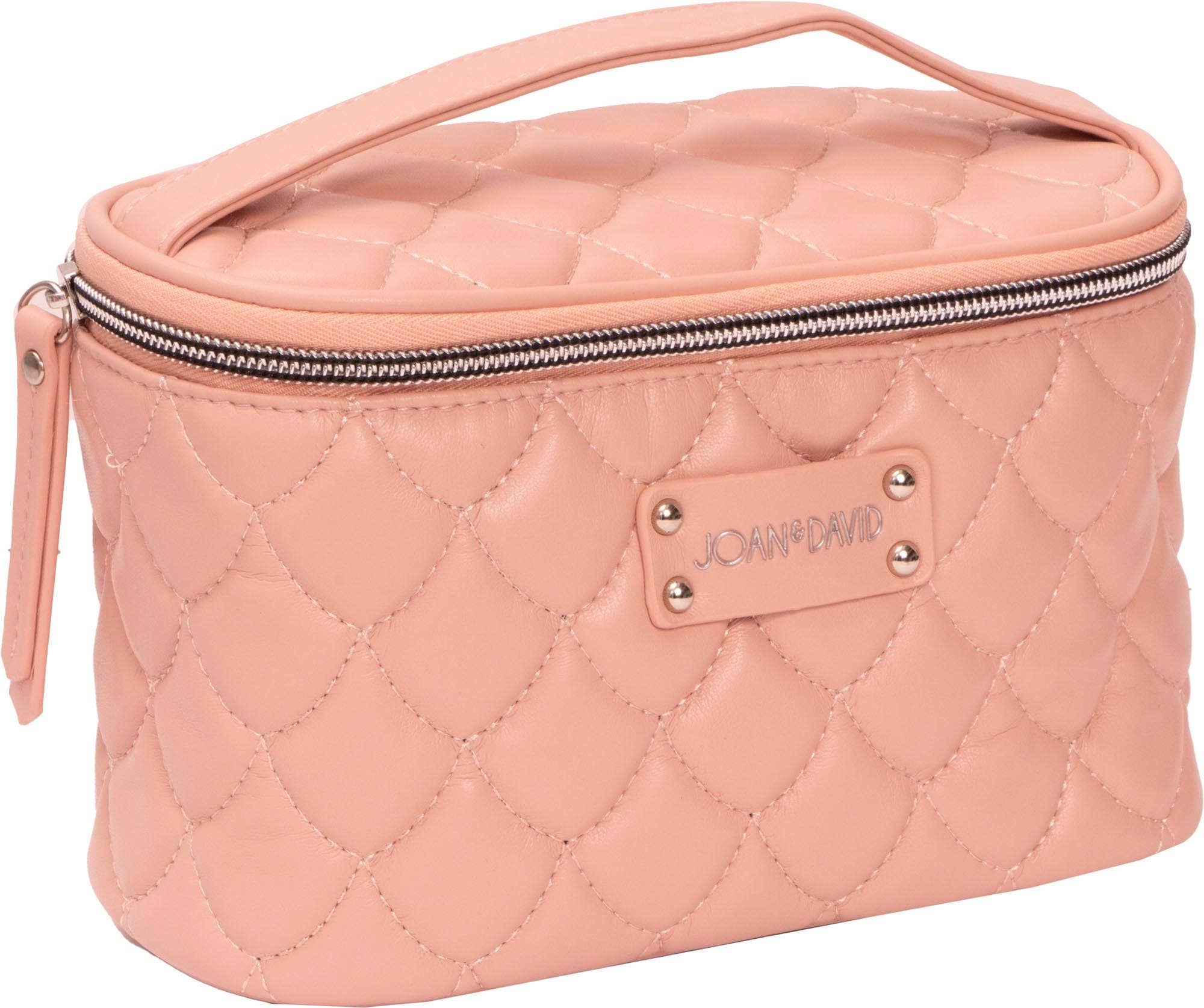 Magid - Wholesale Makeup/Cosmetic Bag - Joan & David Scallop Diamond Quilted Faux Leather 4-Piece Clear Cosmetic Bag Set24