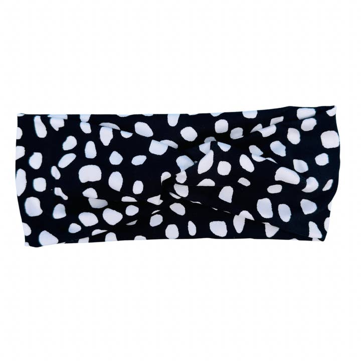 Twist Headband - Black Speckle por atacado de Junque Food Headband Hair Accessories