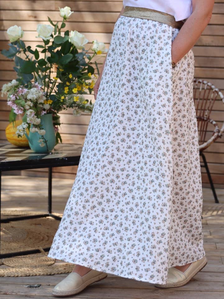 Saia de algodão gaze dupla Rachelle Bréhat por atacado de Quintessence