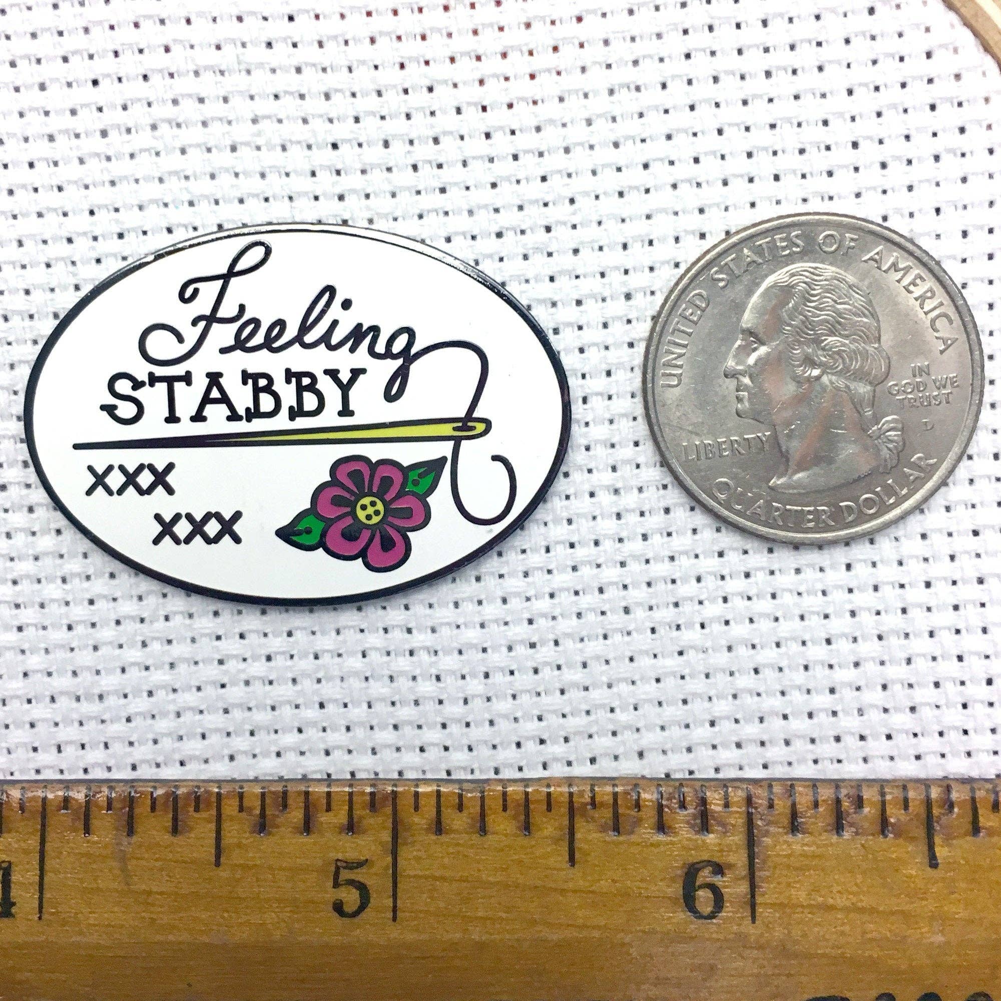 Snarky Crafter Designs – wholesale Knitting/Crochet Supplies – Feeling Stabby Enamel Needle Minder4
