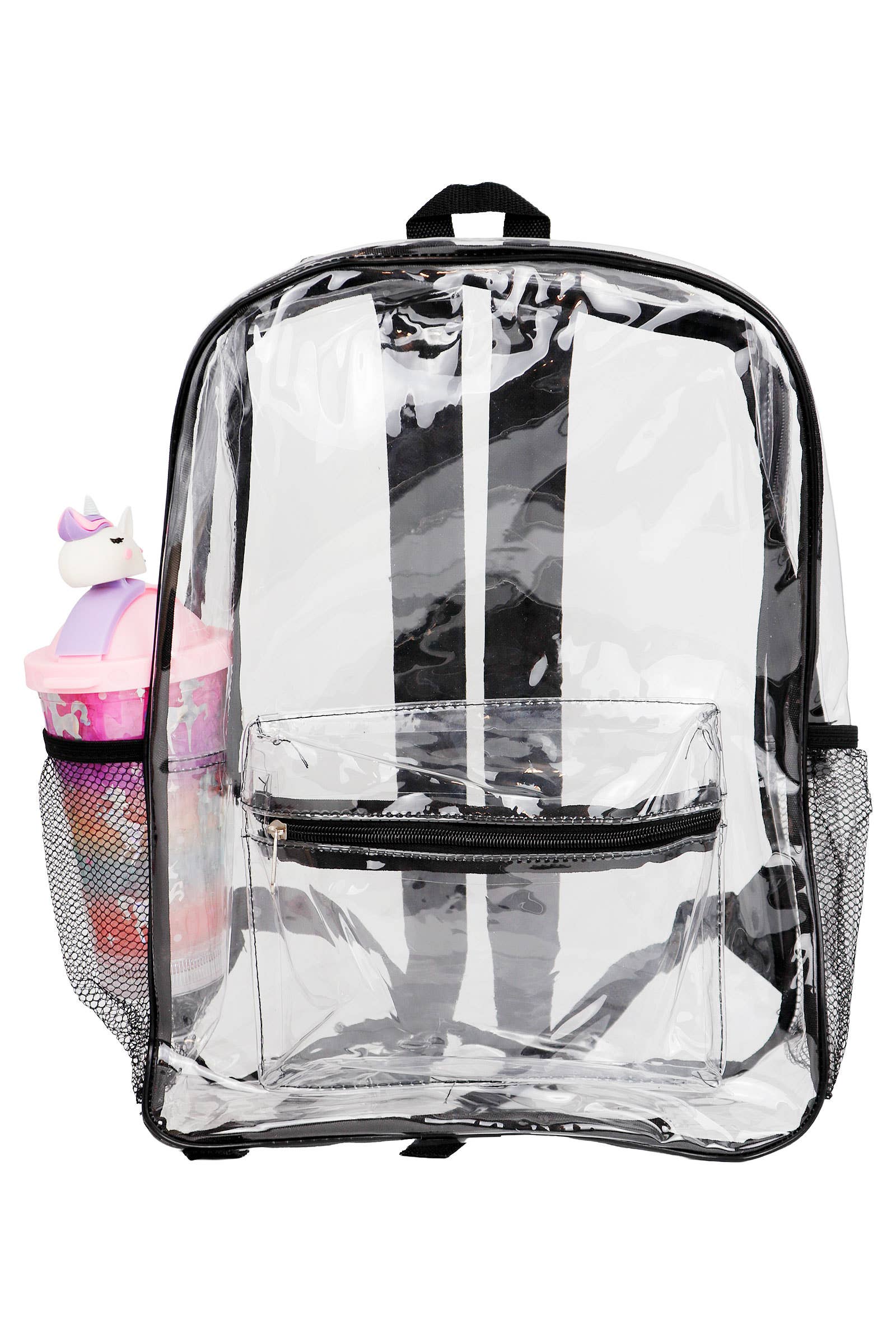 ASSORTI Sac à dos en PVC transparent avec contours colorés extra large en vente sur Faire6