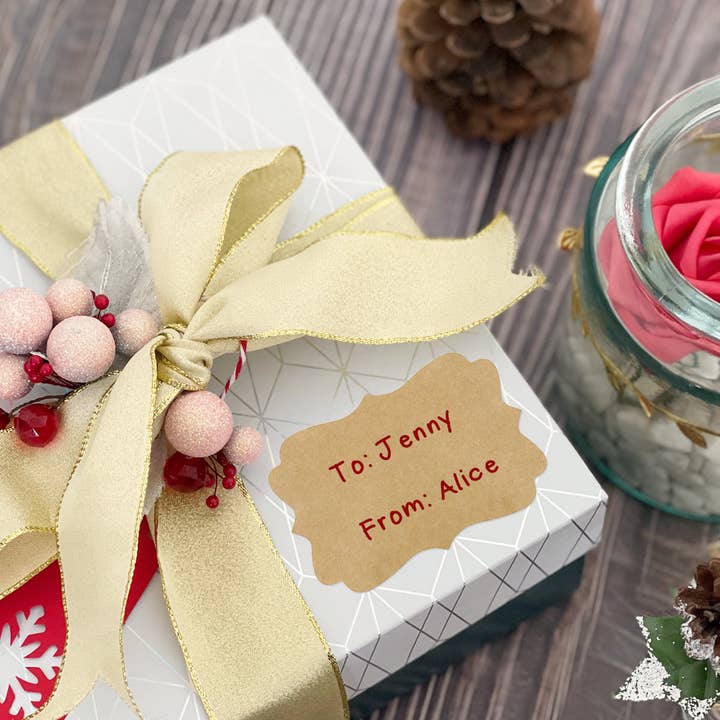 Wrapables.com - Wholesale Gift Tag Label - Wrapables Kraft Paper Sticker Labels for Lids, Mason Jars10